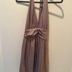 Women's Wild Fable Purple-Shiny Halter Neck Dress- Size M-NWT